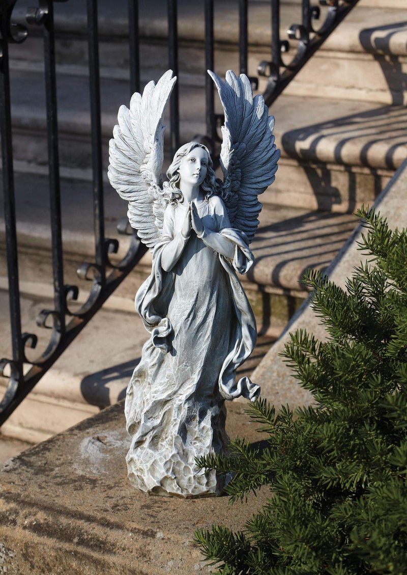 Joseph's Studio by Roman - Collection, 21" H Praying Angel W/Wings, Made from Resin, High Level of Craftsmanship and Attention to Detail, Durable and Long Lasting - Image 4